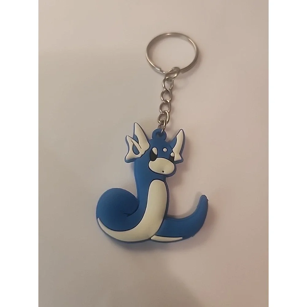 Small Dratini‎ Pokémon 2 Sided Rubber Keychain